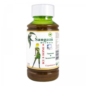 Напиток для похудения с соком гарцинии индийской и зелёным кофе «Все в норме+» Сангам Хербалс (Sangam Herbals), 500 мл.