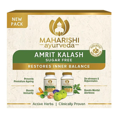 Амрит Калаш без сахара Махариши Аюрведа (Amrit Kalash Sugar free Maharishi Ayurveda), 60+60 таб.