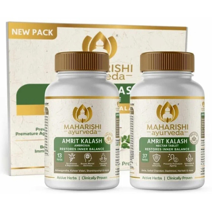 Амрит Калаш без сахара Махариши Аюрведа (Amrit Kalash Sugar free Maharishi Ayurveda), 60+60 таб.