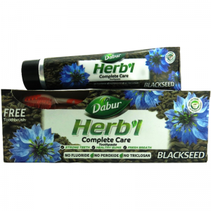 Зубная паста Хербл с черным тмином Дабур (Toothpaste Herb'l Black Seed Dabur), 150 г. + зубная щетка