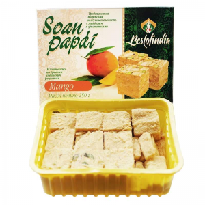 Воздушные индийские сладости Соан Папди Манго Бестофиндия (Soan Papdi Mango Bestofindia), 250 г.