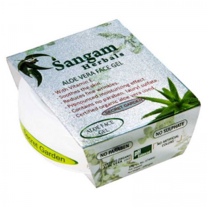 Аюрведический Гель для Лица на основе Алоэ Вера «Тайный Сад» Сангам Хербалс (Aloe Vera Face Gel «Secret Garden» Sangam Herbals), 100 г.