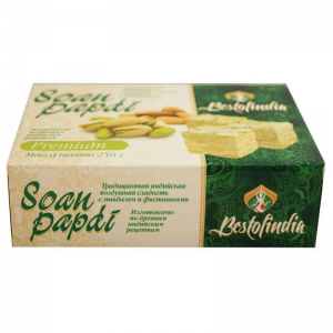 Воздушные индийские сладости Соан Папди Премиум Бестофиндия (Soan Papdi Premium Bestofindia), 250 г.