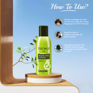 Аюрведическое масло для силы и роста волос Тричап Васу (Hair Oil Healthy, Long & Strong Trichup Vasu), 100 мл.