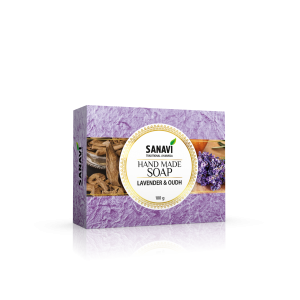 Мыло ручной работы Лаванда и Агаровое дерево Санави (Sanavi), 100 г.