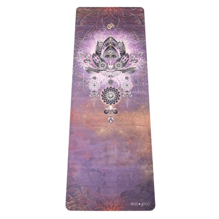 Коврик для йоги Медитация Эгойога (Meditation Egoyoga), микрофибра/каучук 183х66х0,3 см.