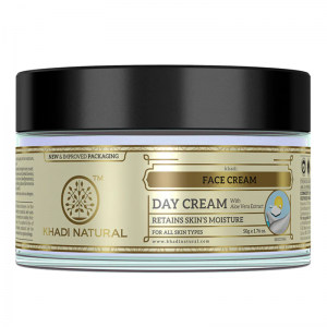 Травяной крем для лица Дневной с экстрактом Алоэ Вера Кхади Натурал (Herbal Face Day Cream with Aloevera Extract Khadi Natural), 50 г.