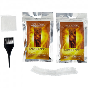 Травяная краска для волос «Золотисто-коричневый» Леди Хенна (Lady Henna), 2 х 50 г.