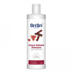 Шампунь с хной и шикакай Шри Шри Таттва (Henna Shikakai Shampoo Sri Sri Tattva), 200 мл.