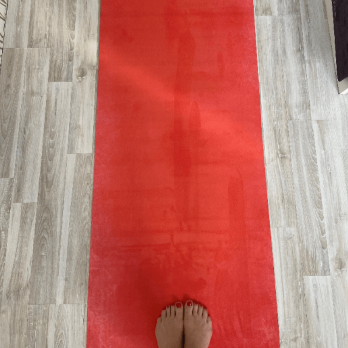 Коврик для йоги Коралловый Эгойога (Coral Egoyoga), микрофибра/каучук 183х66х0,3 см.