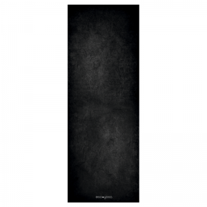 Коврик для йоги Чёрный Эгойога (Black Egoyoga), микрофибра/каучук 183х66х0,3 см.