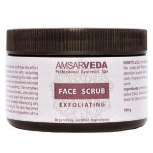 Скраб для лица с маслом авокадо и овсом Амсарведа (Face Scrub Amsarveda), 150 г.