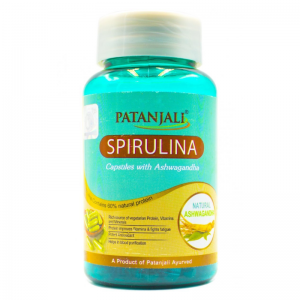 Спирулина с Ашвагандхой Патанджали (Spirulina with Ashwagandha Patanjali), 60 кап.