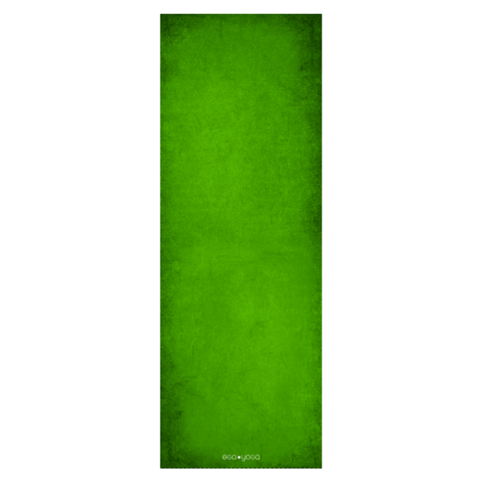 Коврик для йоги Зелёный Эгойога (Green Egoyoga), микрофибра/каучук 183х66х0,3 см.