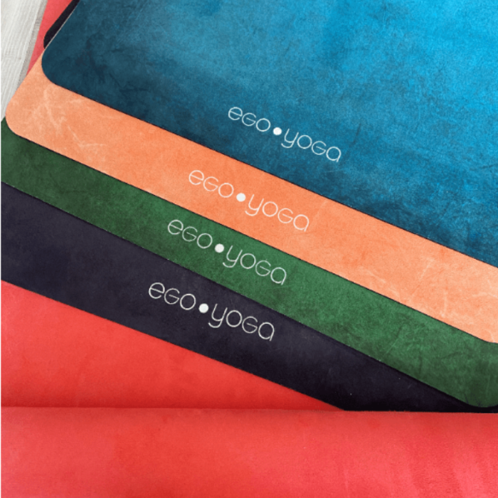 Коврик для йоги Зелёный Эгойога (Green Egoyoga), микрофибра/каучук 183х66х0,3 см.