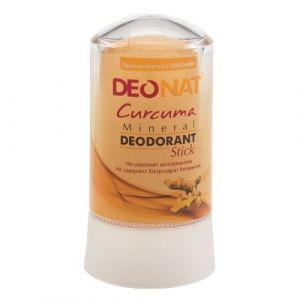 Дезодорант кристалл с экстрактом куркумы и глицерином Деонат (Mineral Deodorant stick Curcuma Deonat), 60 г.
