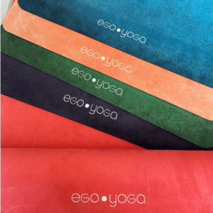 Коврик для йоги Оранжевый Эгойога (Orange Egoyoga), микрофибра/каучук 183х66х0,3 см.