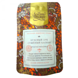 Красный лук сушеный хлопья Золото Индии (Dried Red Onion Flakes), 30 г.
