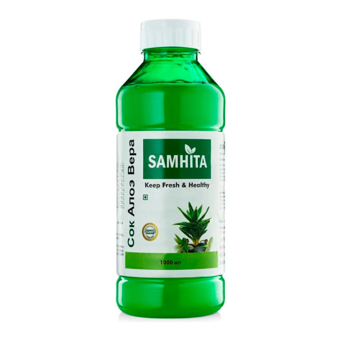 Натуральный сок Алоэ Вера Самхита (Samhita), 1000 мл.