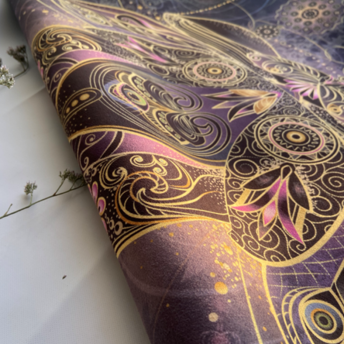 Коврик для йоги Медитация Эгойога для путешествий (Meditation Travel Egoyoga), микрофибра/каучук 173х61х0,1 см.