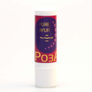 Бальзам для губ с маслом кумкумади и розой Пьюр Аюр (Pure Ayur), 5 мл.