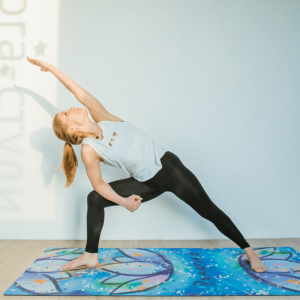 Коврик для йоги Практика Эгойога (Practice Egoyoga), микрофибра/каучук 183х66х0,3 см.