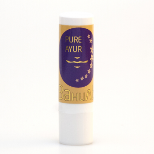 Бальзам для губ с маслом кумкумади и ванилью Пьюр Аюр (Pure Ayur), 5 мл.