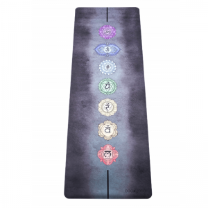 Коврик для йоги Чакры Эгойога (Chakras Egoyoga), микрофибра/каучук 183х66х0,3 см.