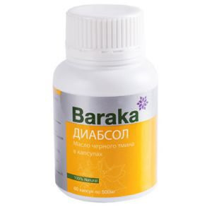 Диабсол Масло черного тмина в капсулах Барака (Baraka), 60 капс.