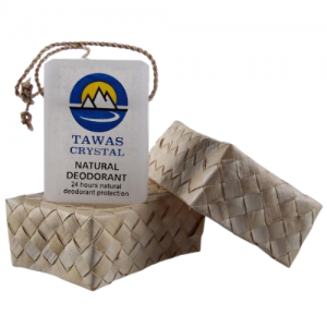 Кристалл с глицерином на шнурке в футляре из пальмы Абака Tawas Crystal, 125 г.