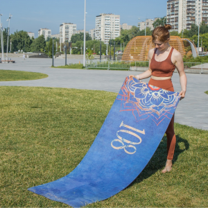 Коврик для йоги Йога Мат 108 Эгойога (Yoga Mat 108 Egoyoga), микрофибра/каучук 183х66х0,3 см. 