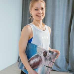 Коврик для йоги Пустыня (Фенек) Эгойога для путешествий (Desert Travel Egoyoga), микрофибра/каучук 173х61х0,1 см. 