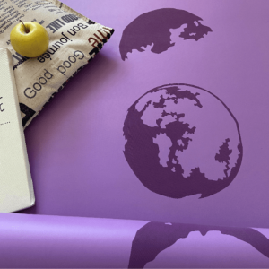 Коврик для йоги Луна Фиолетовый Эгойога (Moon Purple Egoyoga), полиуретан/каучук 185х68х0,4 см.