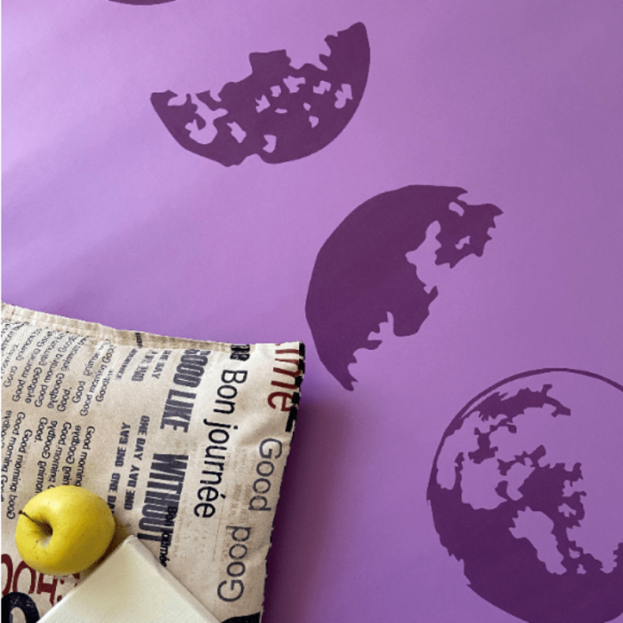 Коврик для йоги Луна Фиолетовый Эгойога (Moon Purple Egoyoga), полиуретан/каучук 185х68х0,4 см.