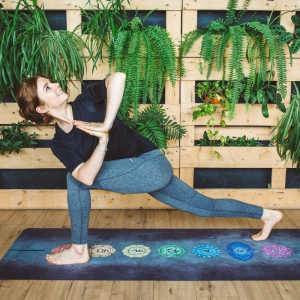 Коврик для йоги Чакры Эгойога для путешествий (Chakras Travel Egoyoga), микрофибра/каучук 173х61х0,1 см.