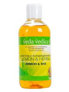 Шампунь с кондиционером Лимон и Хна Веда Ведика (Veda Vedica), 250 мл.