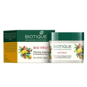 Маска для отбеливания и депигментации кожи лица с фруктами Биотик (Fruit Brightening Depigmentation & Tan Removal Face Pack Biotique), 75 г.