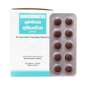 Кримигнаватика Коттаккал Аюрведа  (Krimighnavatika Kottakkal Ayurveda), 100 таб.