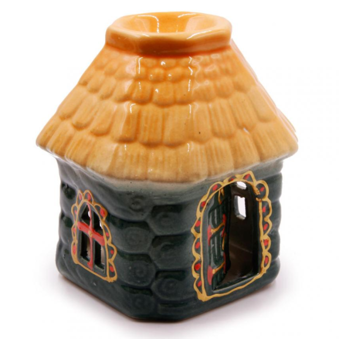 Аромалампа «Дом Изба» керамика глазурь 12 см.