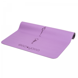 Коврик для йоги Сурья Намаскар Фиолетовый Эгойога (Surya Namaskar Purple Egoyoga), полиуретан/каучук 183х68х0,2 см.