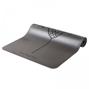 Коврик для йоги Мандала Серый Эгойога (Mandala Grey Egoyoga), полиуретан/каучук 185х68х0,4 см.