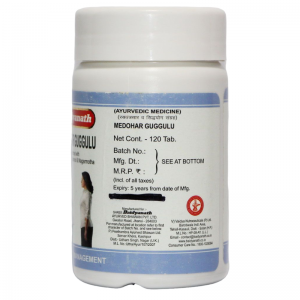 Медохар Гуггул Байдианат (Medohar Guggul Baidyanath), 120 таб. 