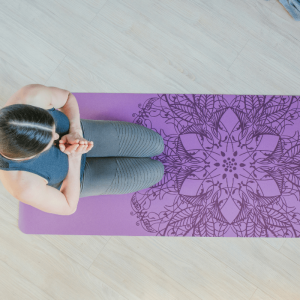 Коврик для йоги Мандала Фиолетовый Эгойога (Mandala Purple Egoyoga), полиуретан/каучук 185х68х0,4 см.