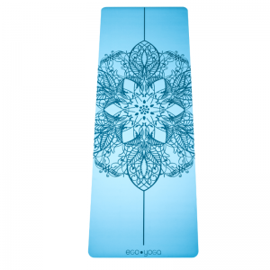 Коврик для йоги Мандала Голубой Эгойога (Mandala Blue Egoyoga), полиуретан/каучук 185х68х0,4 см.