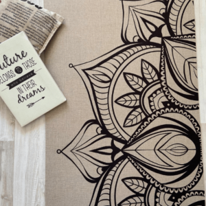 Коврик для йоги джутовый Мандала Эгойога (Mandala Jute Egoyoga), джут/каучук 183х61х0,3 см.