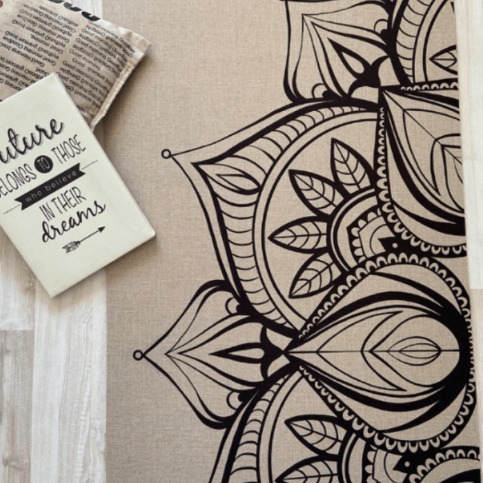 Коврик для йоги джутовый Мандала Эгойога (Mandala Jute Egoyoga), джут/каучук 183х61х0,3 см.