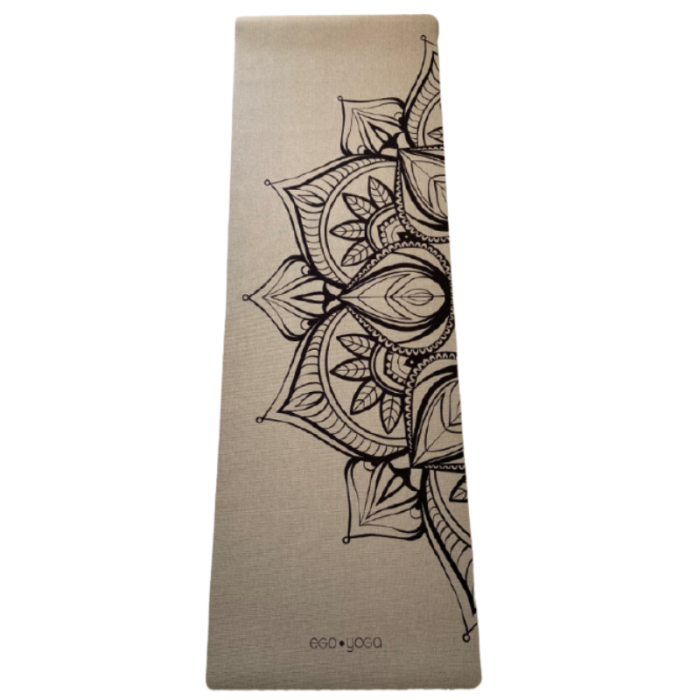 Коврик для йоги джутовый Мандала Эгойога (Mandala Jute Egoyoga), джут/каучук 183х61х0,3 см.