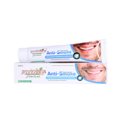 Зубная паста &quot;Для Курильщиков&quot; Говиндая (Anti-Smoke toothpaste Govindaya), 100 гр