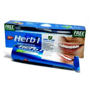 Зубная паста Хербл для курящих Дабур (Herb&#039;l Smokers Natural Toothaste Dabur), 150 г. + зубная щетка