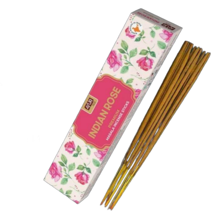 Благовония натуральные Аюр Плюс "Индийская Роза" (Ayur Plus Indian Rose), 18 г.